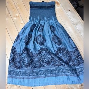 Blue strapless dress size s